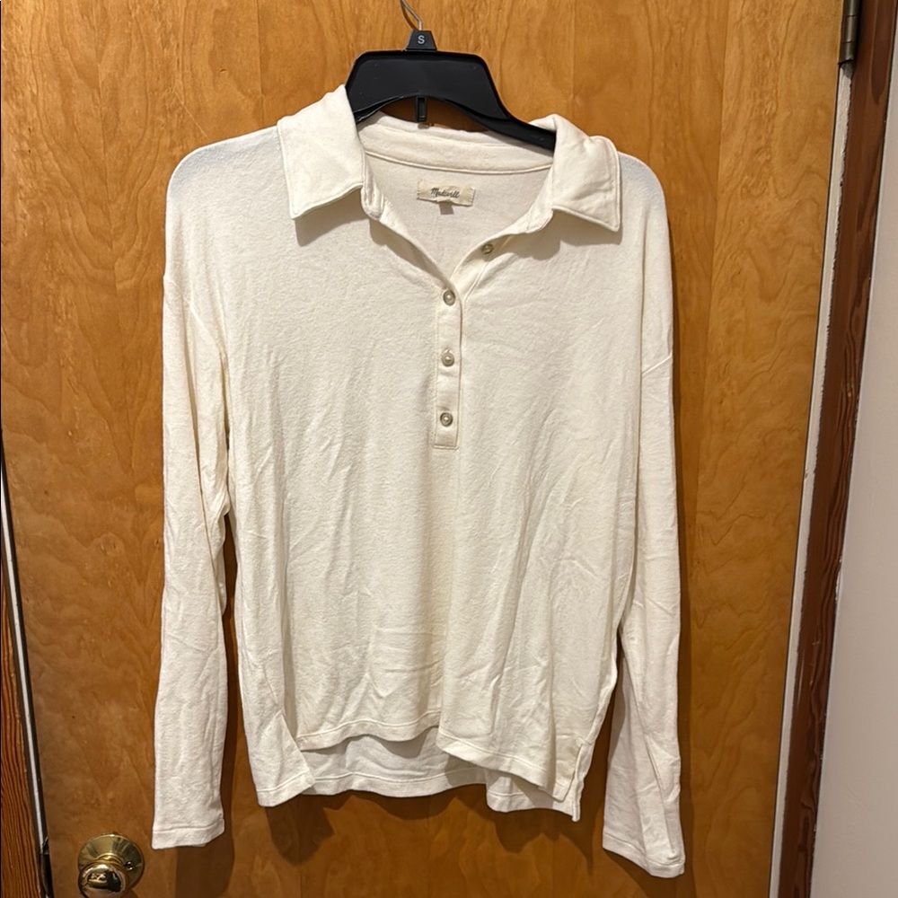 Women's Cream Long Sleeve Top